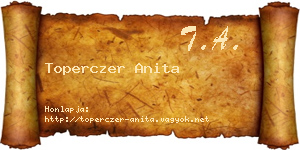 Toperczer Anita névjegykártya