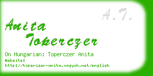 anita toperczer business card